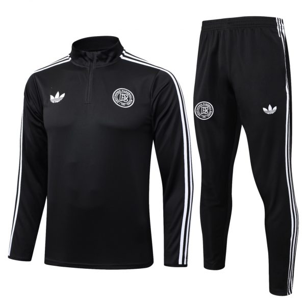 2025/26 Germany Black Long-sleeved half-pull training kit Football team kit