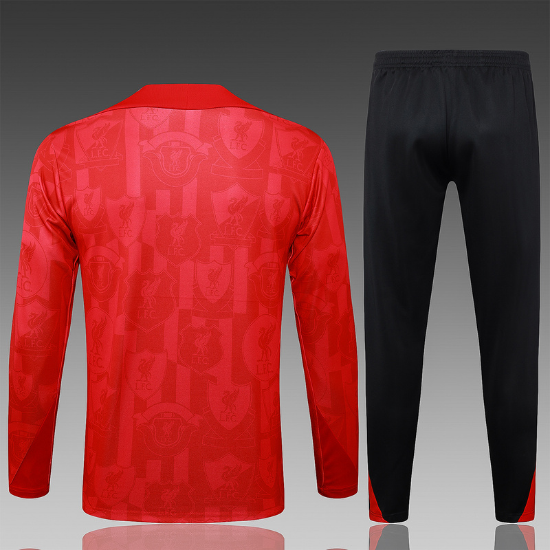 24/25 Liverpool Red Long-sleeved half-pull training kit Football team kit