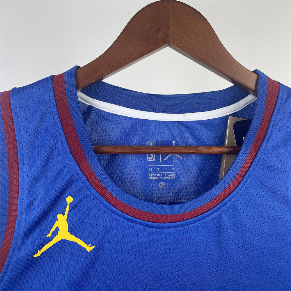 NBA Denver Nuggets 2024 Round Neck Blue jersey Jokić#15 S-XXL