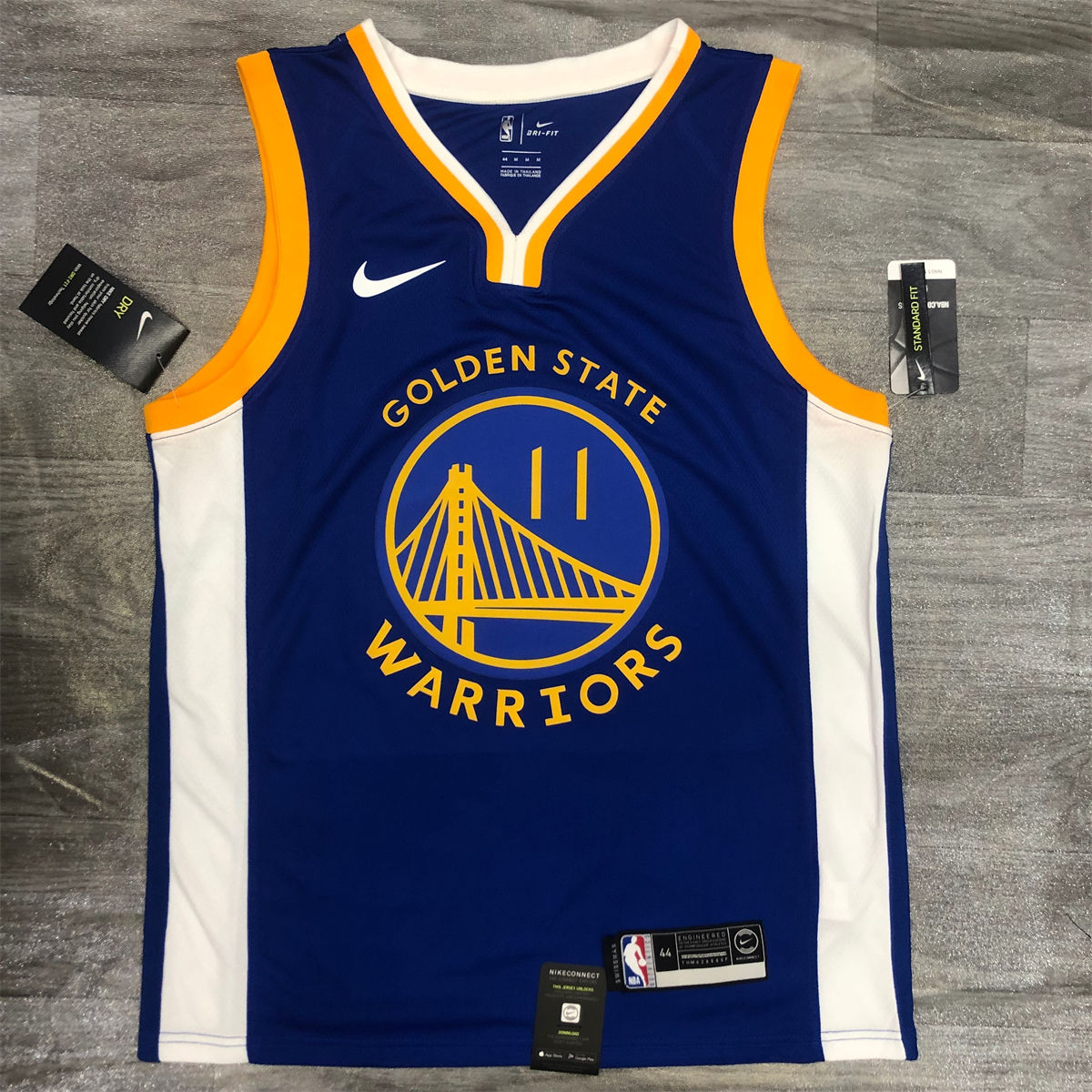 NBA Golden State Warriors V neck Blue Jersey THOMPSON#11 S-XXL