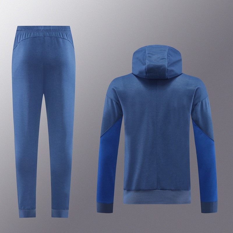2024 Inter Milan Royal Blue Hoodie Jacket Kit Set Football Team Shirt Sports Fashion
