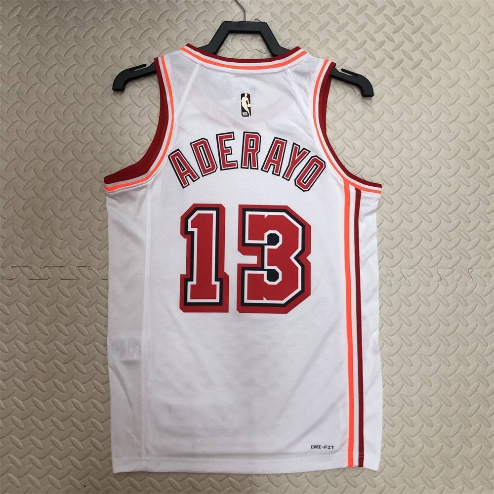 NBA Miami Hearts V-Neck White Jersey ADEBAYO#13 S-XXL