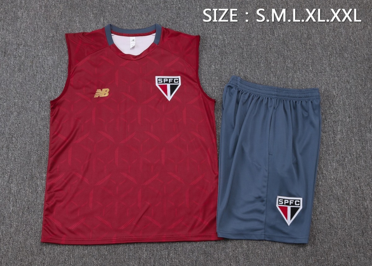 2026 Sao Paulo Maroon Training Set Shirt and Shorts