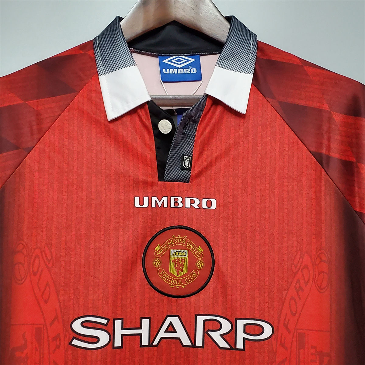 Retro Manchester United 1996 Long Sleeve home jersey Fan Version