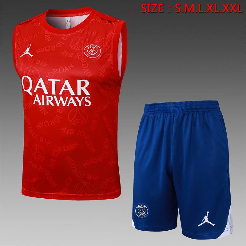 2024/25 Paris Red Training Set Shirt and Shorts