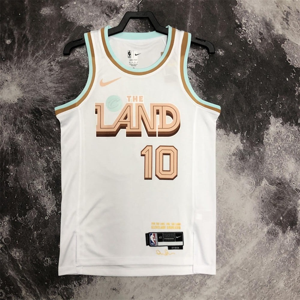 NBA Cleverland Cavaliers Round Neck White jersey GARLAND#10 S-XXL
