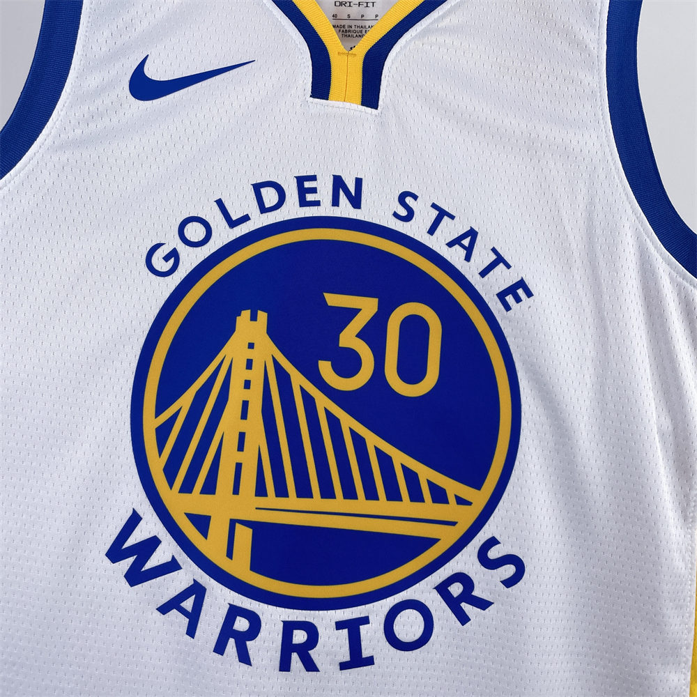 NBA Golden State Warriors 2023 V-Neck White Jersey CURRY#30 S-XXL