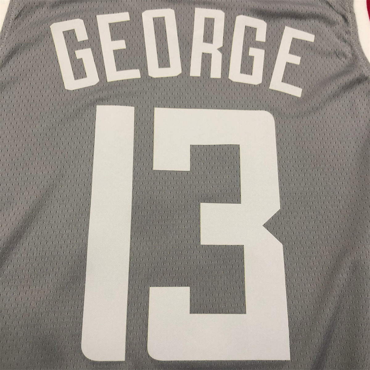 NBA Los Angeles Clippers V-Neck Grey Jersey GEORGE#13 S-XXL
