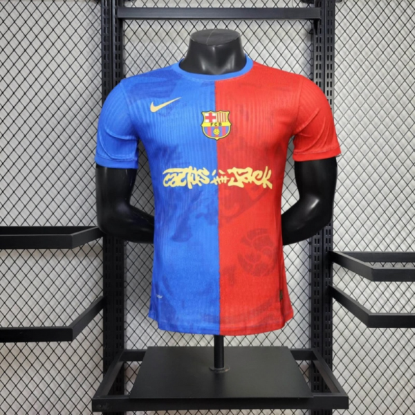 2025/26 Barcelona x Travis Scout Special Edition jersey Player Version