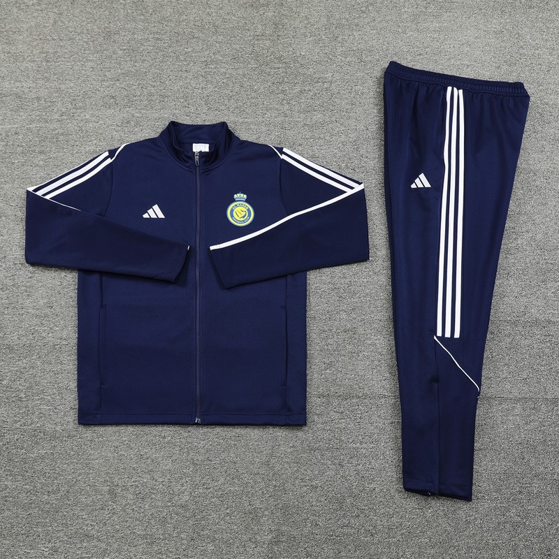 2024 Al-Nassr Royal Blue Jacket Training Suit Set Football Team Shirt Sports Fashion