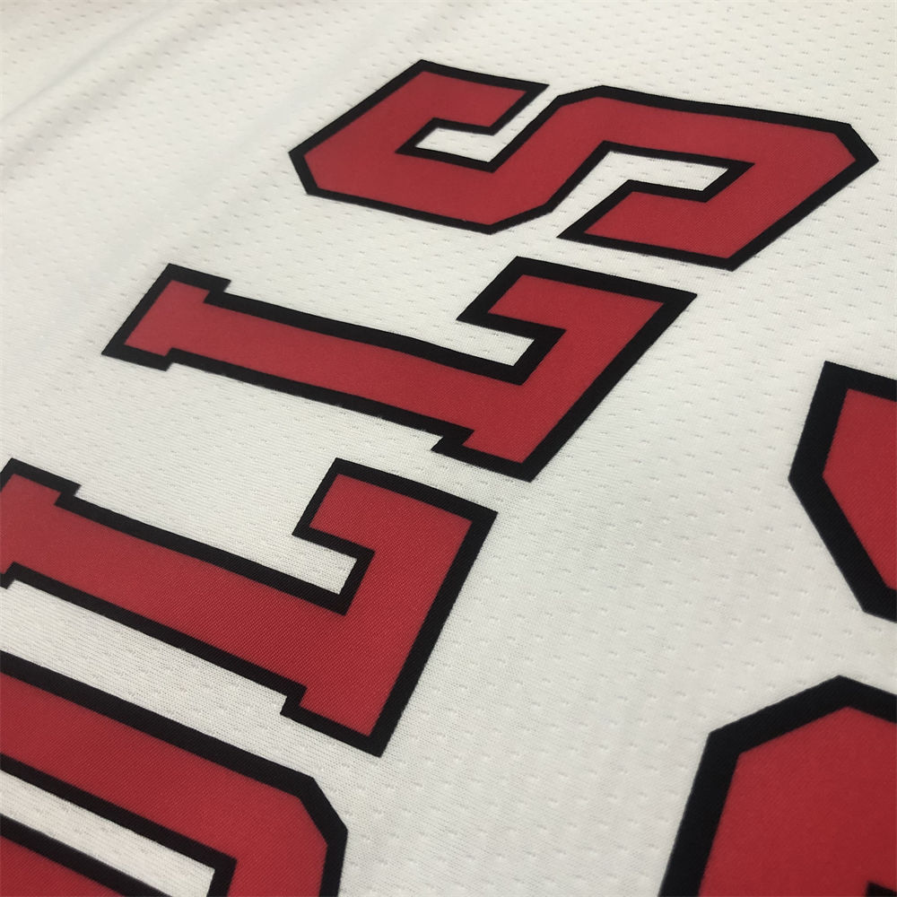 NBA Chicago Bulls Round Neck White Jersey RODMAN#91 S-XXL