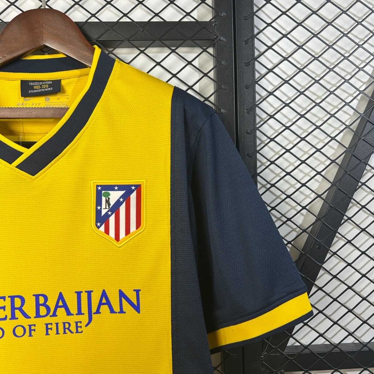 Retro Atletico Madrid 2013/14 Away Yellow jersey Fan Version