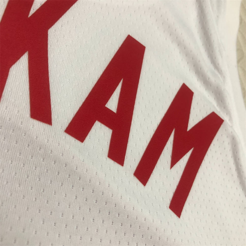 NBA Toronto Raptors V-Neck White Jersey SIAKAM#43 S-XXL