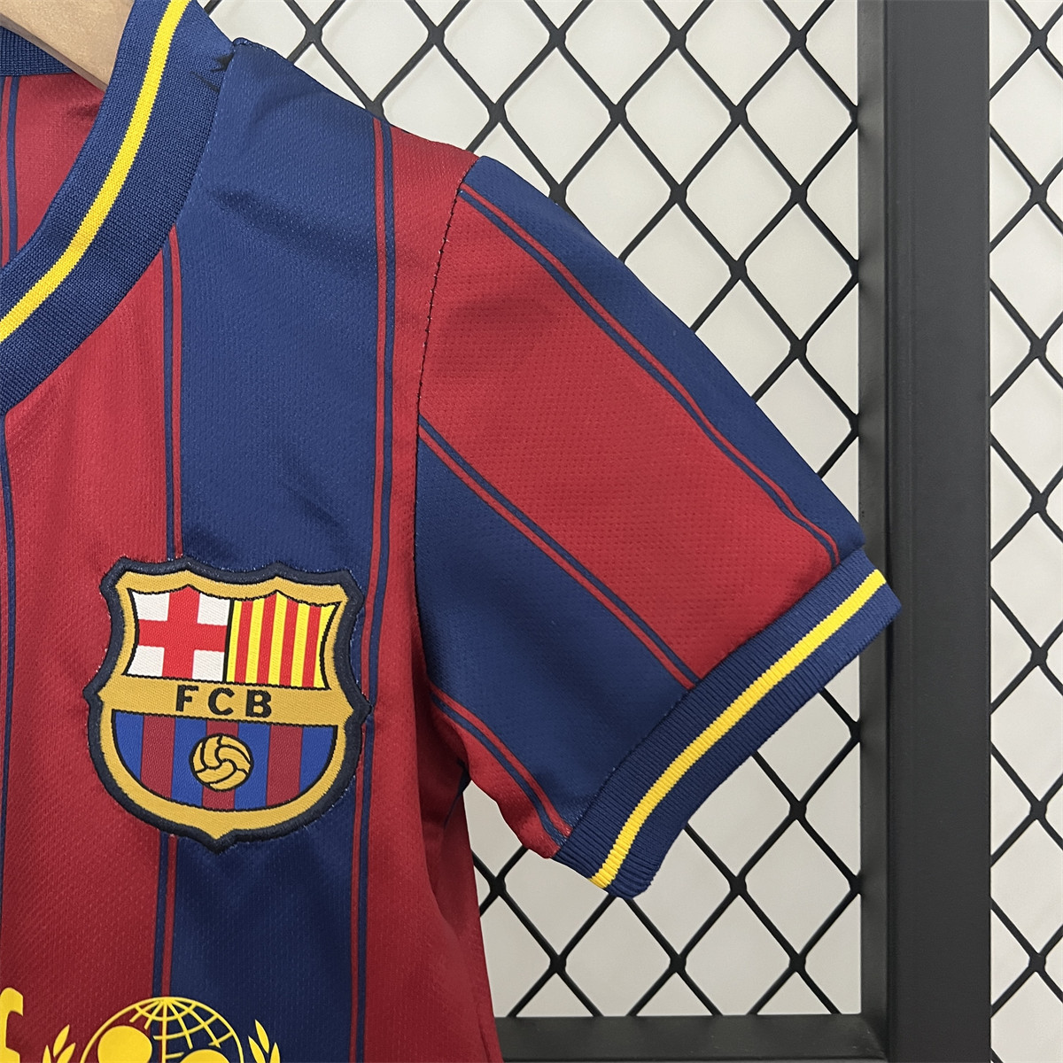 Retro Barcelona 09/10 kids home jersey Kid Kits Size 16-28
