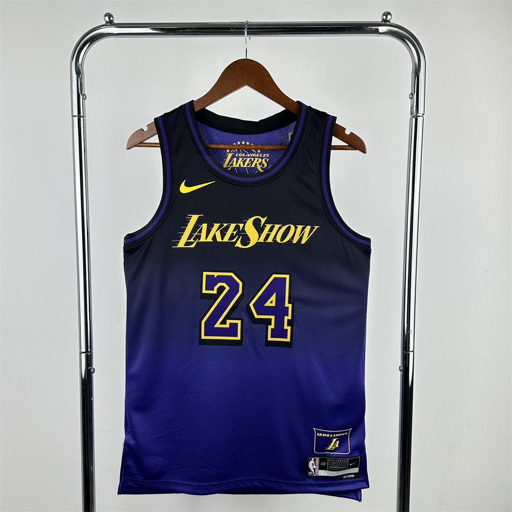 NBA Los Angeles Lakers 24/25 City Edition Purple Jersey BRYANT#24 S-XXL