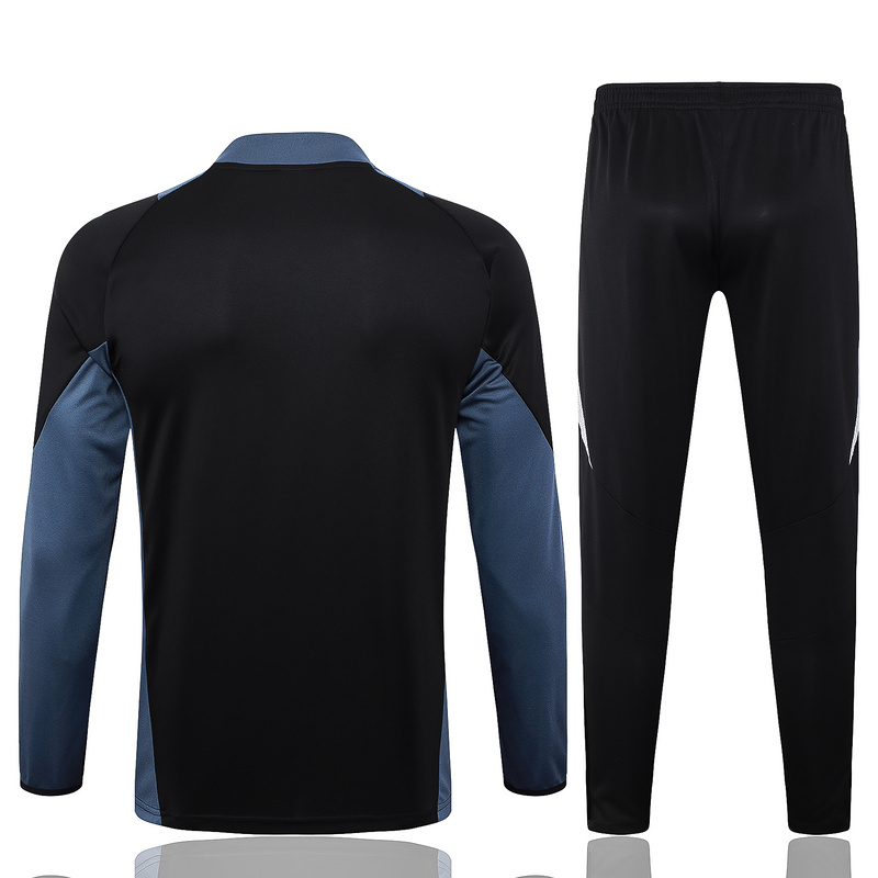 24/25 Manchester United Black Long-sleeved half-pull training kit Football team kit