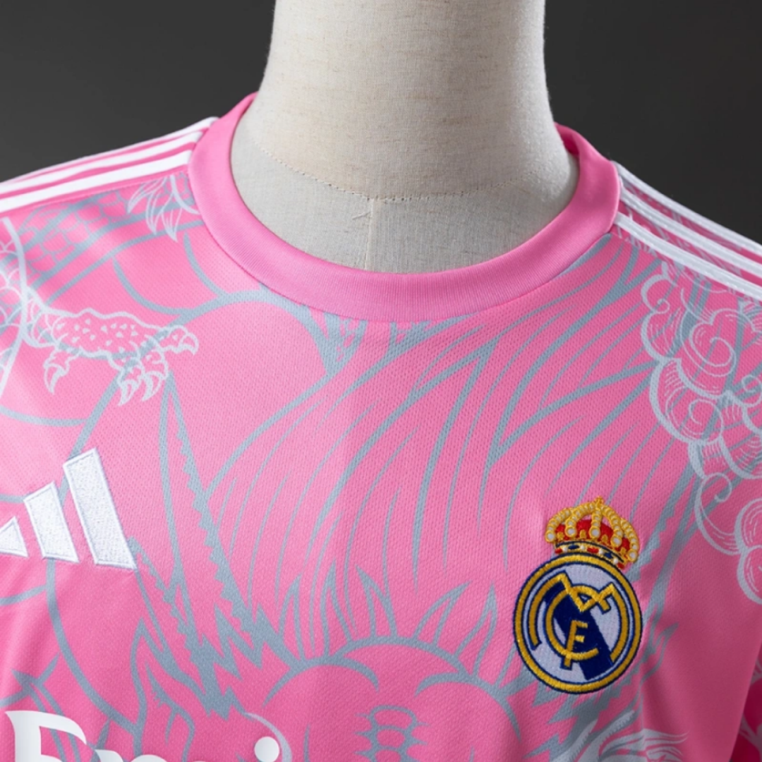 2025/26 Real Madrid Pink Dragon Special Edition Jersey Fan Version