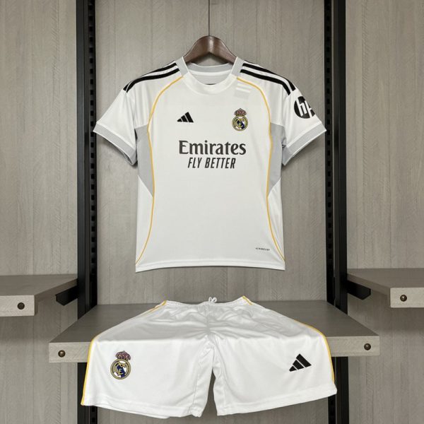 2025/26 Real Madrid Home Kids jersey Kid Kits Size 16-28