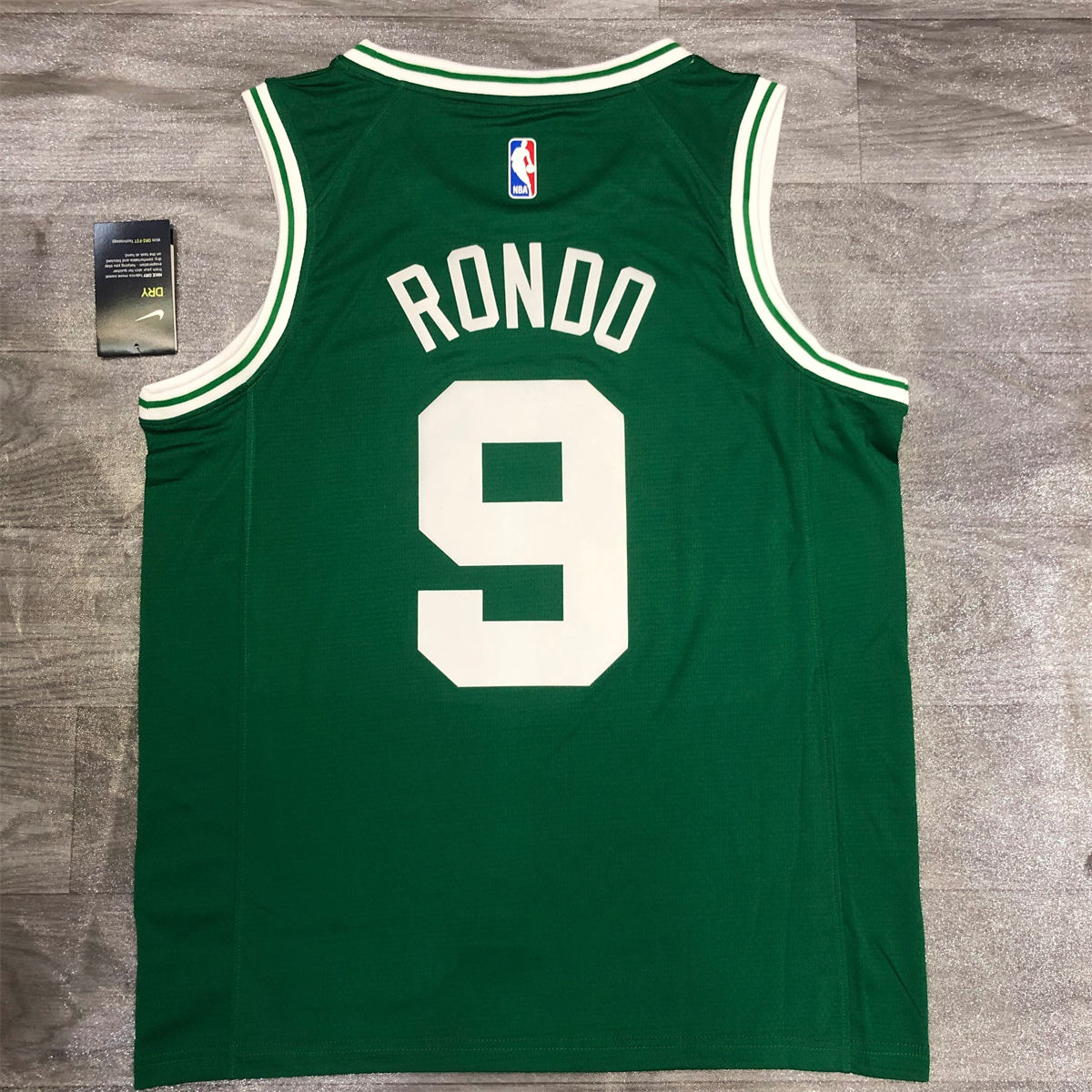 NBA Boston Celtics round neck Retro Green Jersey Rondo#9 S-XXL