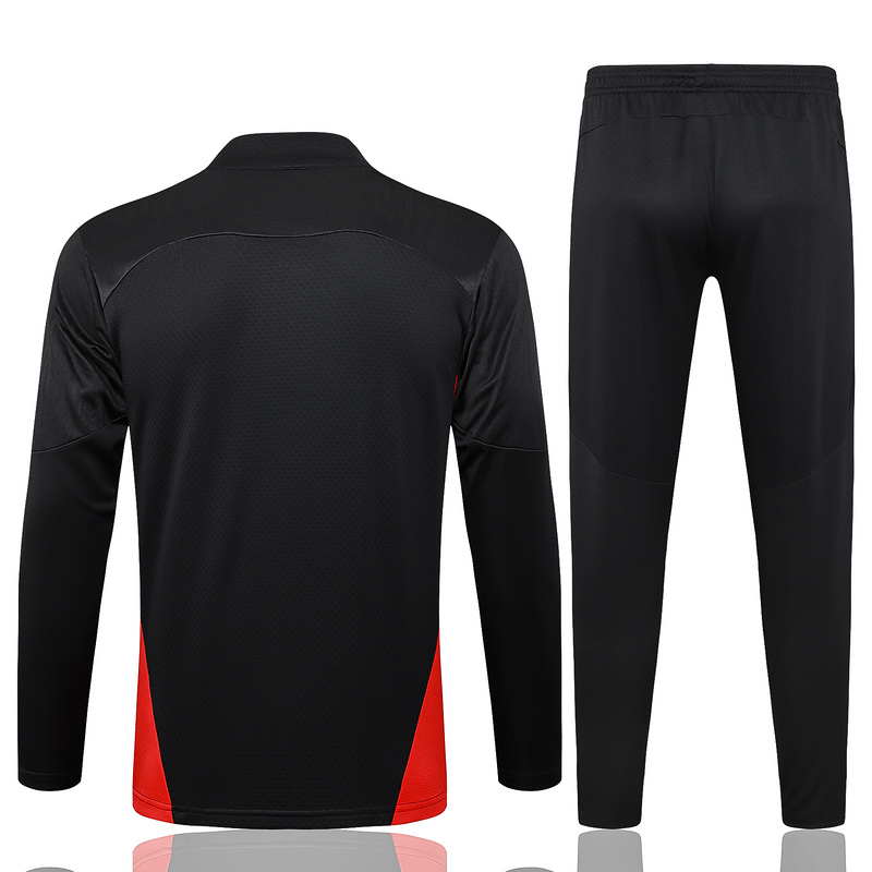 24/25 AC Milan Black Long-sleeved half-pull training kit Football team kit