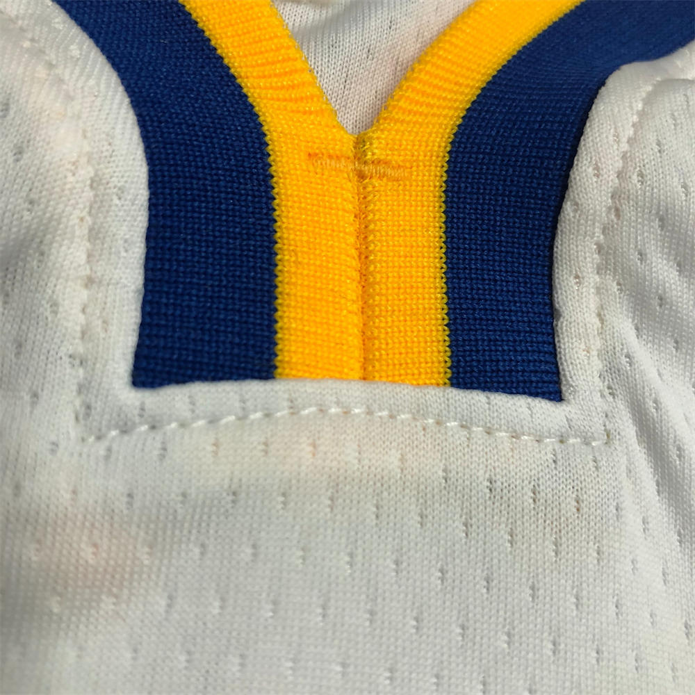 NBA Golden State Warriors V-Neck Mexico Edition 75th Anniversary White Jersey THOMPSON#11 S-XXL
