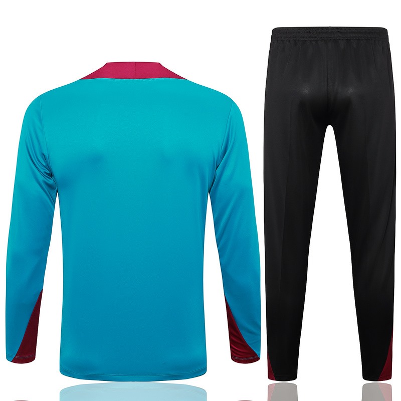 24/25 PSG Blue Long-sleeved half-pull training kit Football team kit