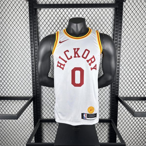 NBA Indiana Pacers 2020 Round Neck White Jersey HALIBURTON#0 S-XXL