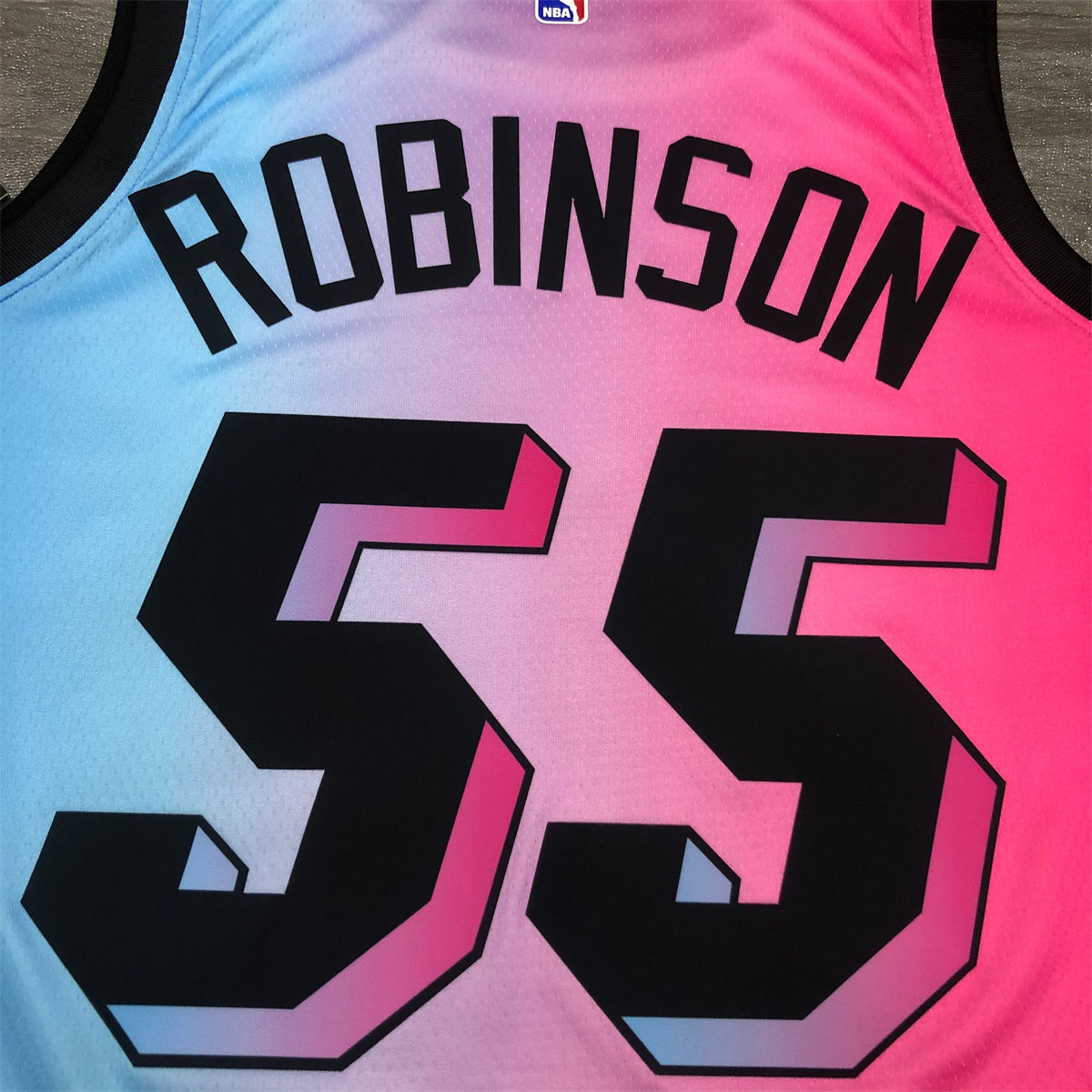 NBA Miami Hearts round neck Gradient Jersey ROBINSON#55 S-XXL
