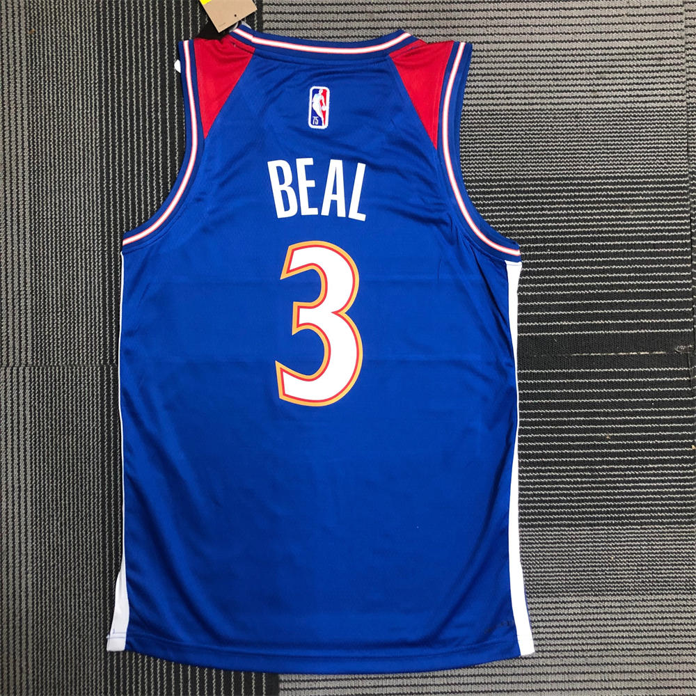 NBA Washington Wizards 75th Anniversary Blue Jersey BEAL#3 S-XXL