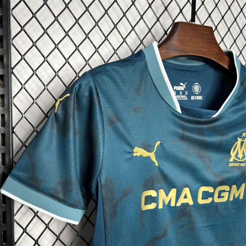 2024/25 Olympique Marseille Away jersey Kid Kits Size 16-28