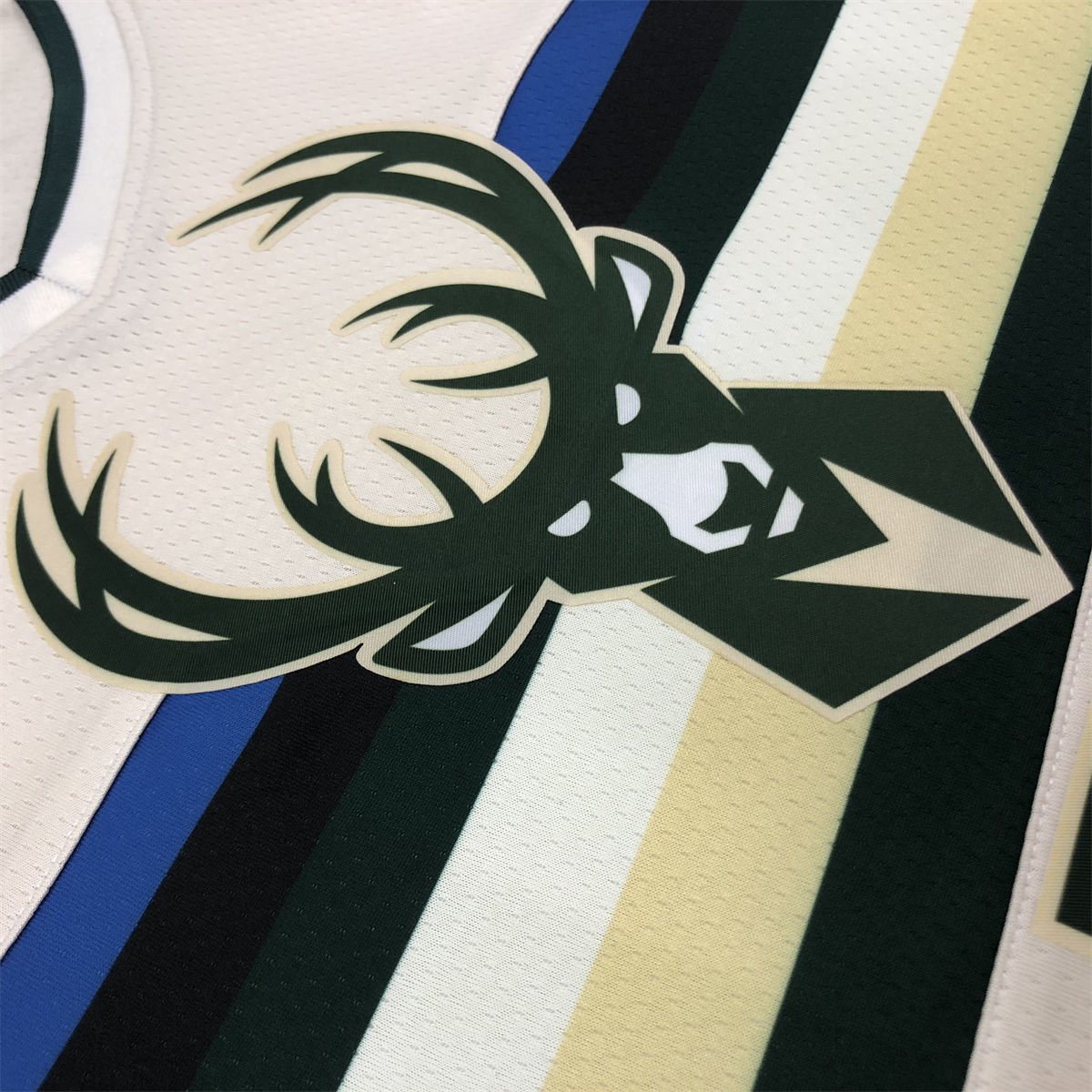 NBA Milwaukee Bucks V-Neck Beige jersey ANTETOKOUNMPO#34 S-XXL