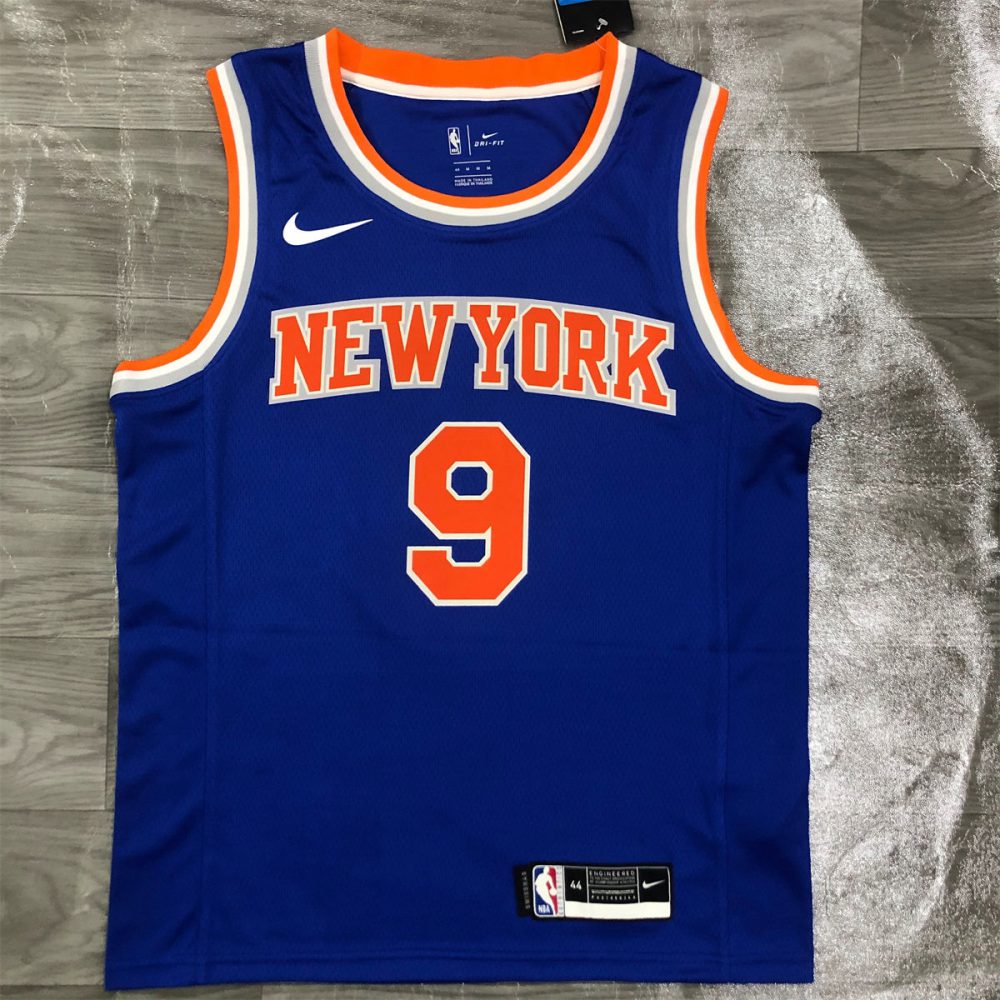 NBA New York Knicks Round Neck Blue jersey BARRETT#9 S-XXL