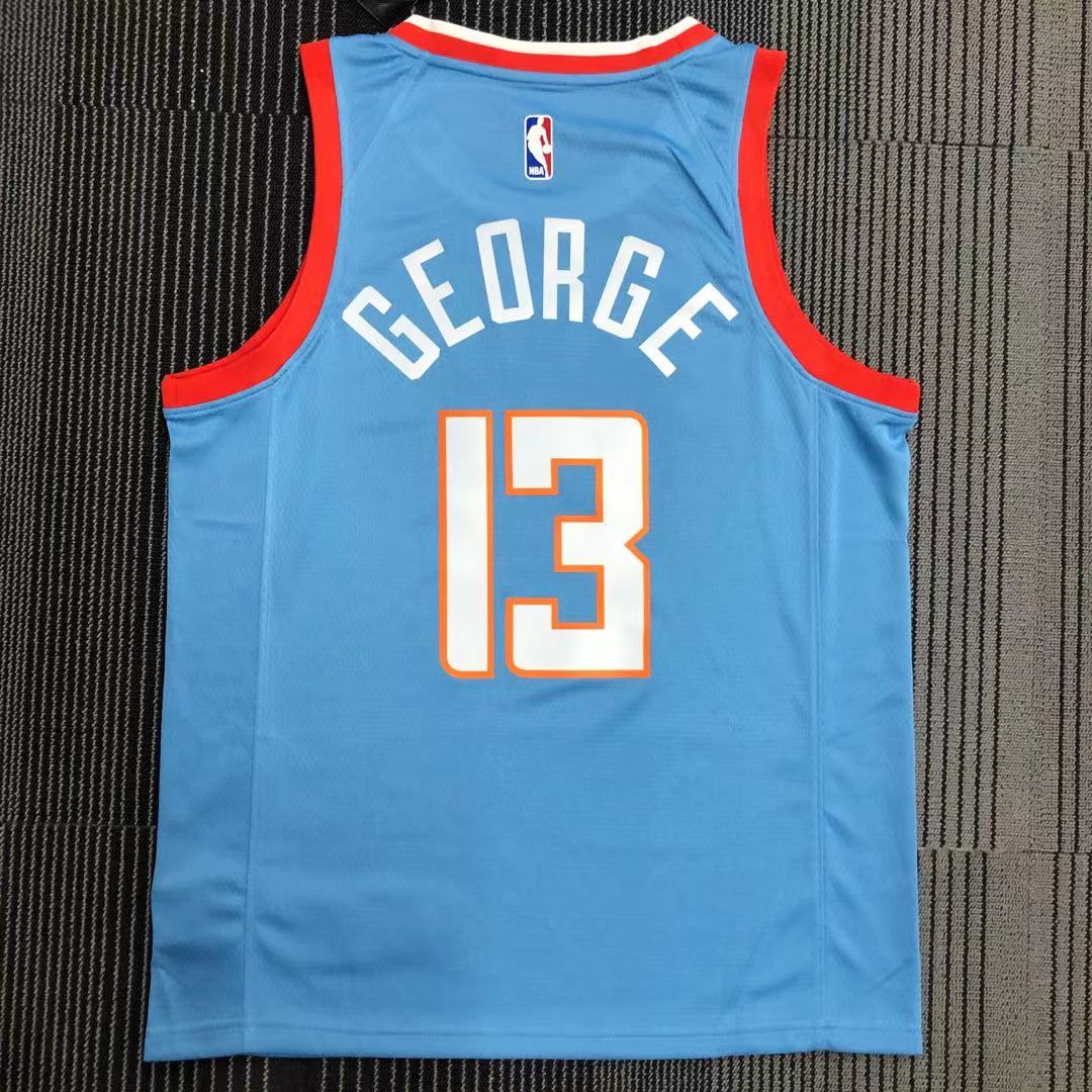 NBA Los Angeles Clippers Round Neck Blue Jersey GEORGE#13 S-XXL