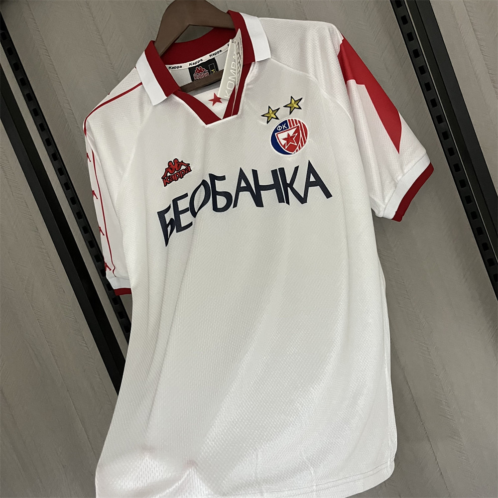 Retro Belgrade1995/97 Red Star Away jersey Fan Version