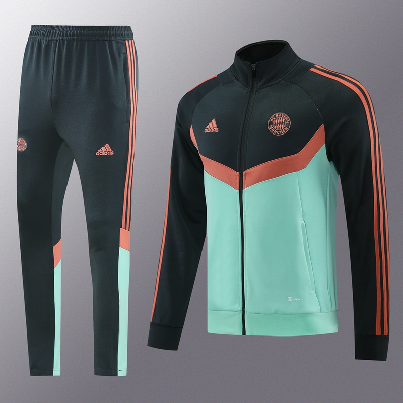 2024 Bayern Munich Black Green Jacket Training Suit Set Football Team Shirt Sports Fashion