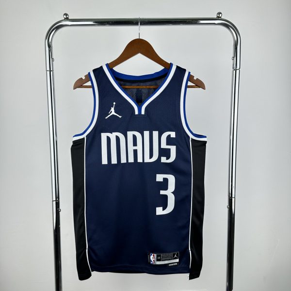 NBA Dallas Mavericks V-Neck Royal Blue Jersey DAVIS#3 S-XXL