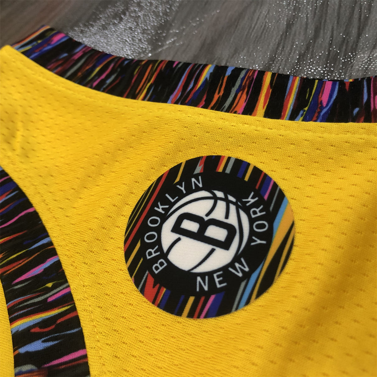 NBA Brooklyn Nets V-Neck Yellow Jersey IRVING#11 S-XXL