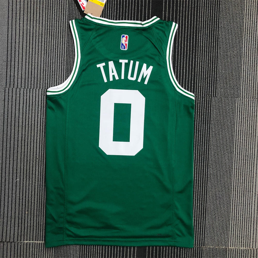 NBA Boston Celtics Round Neck 75th anniversary Green Jersey TATUM#0 S-XXL
