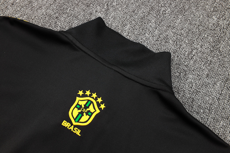 2024/25 Brazil Yellow Jacket Training Suit Set Football Team Shirt Sports Fashion