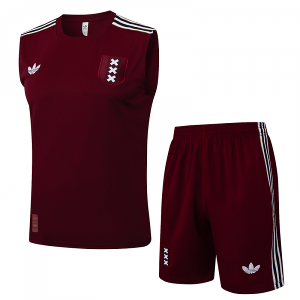 2025/26 Ajax maroon Training Set Shirt and Shorts
