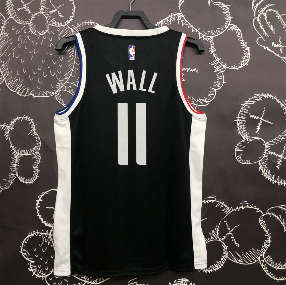 NBA Los Angeles Clippers V neck Black Jersey WALL#11 S-XXL
