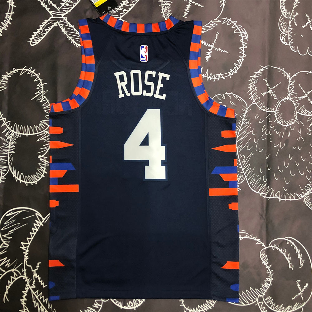 NBA New York Knicks Round Neck Black jersey S-XXL
