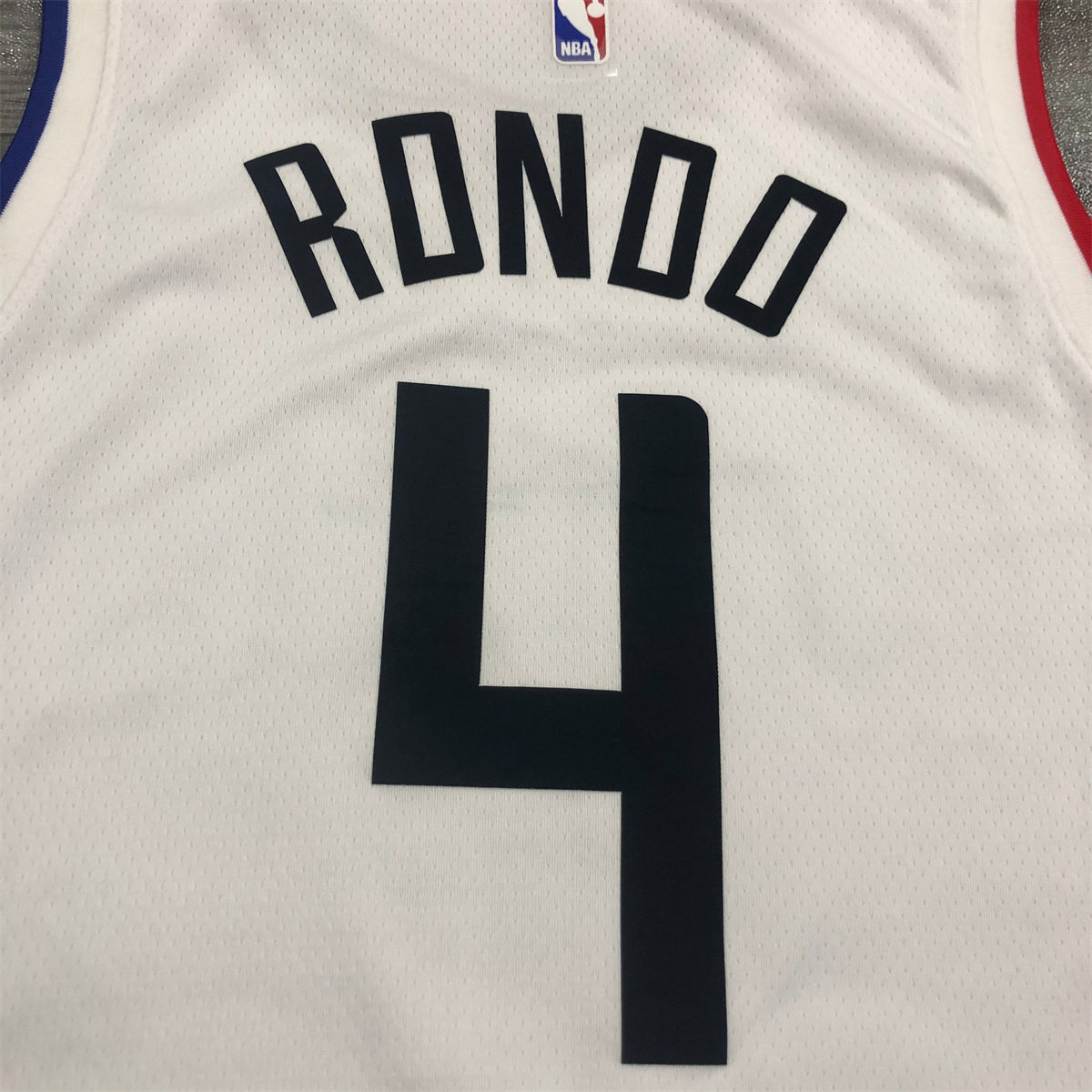 NBA Los Angeles Clippers V-Neck White Jersey RONDO#4 S-XXL