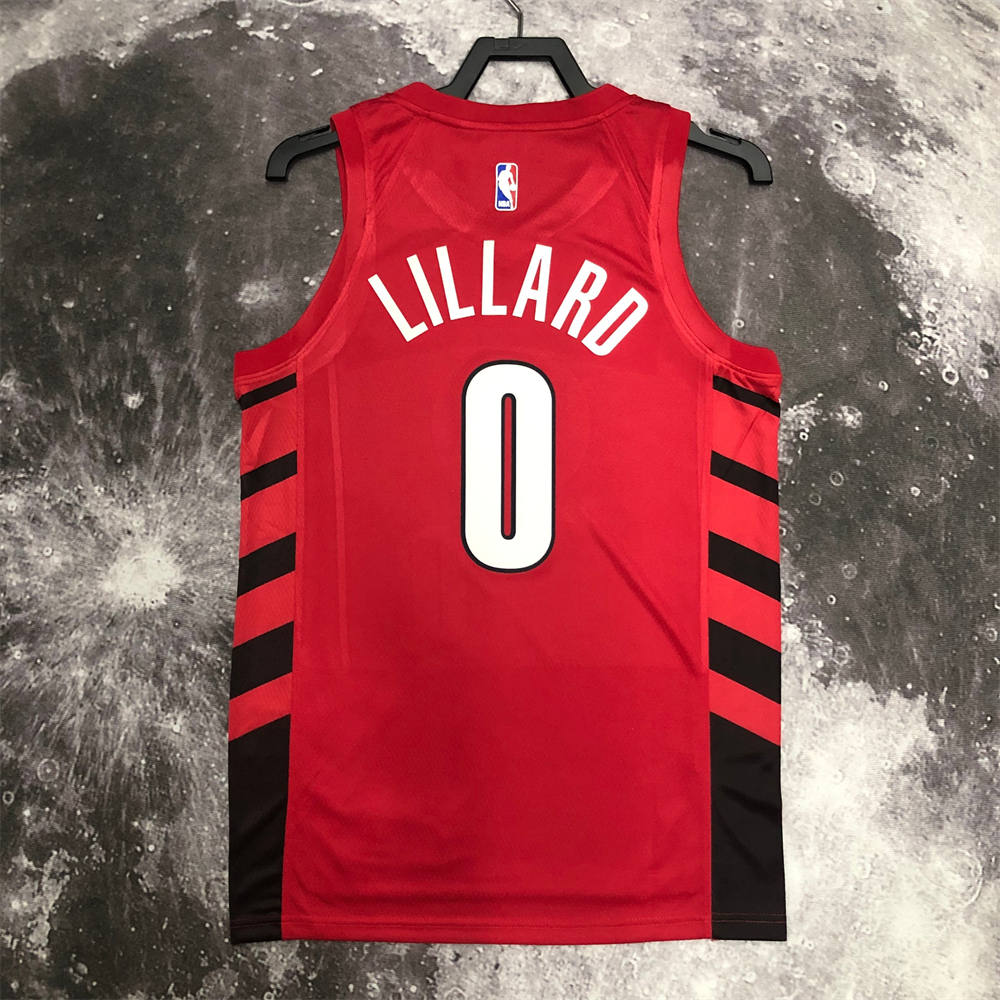 NBA Portland Trail Blazers V-Neck JORDAN Edition White Jersey LILLARD#0 S-XXL