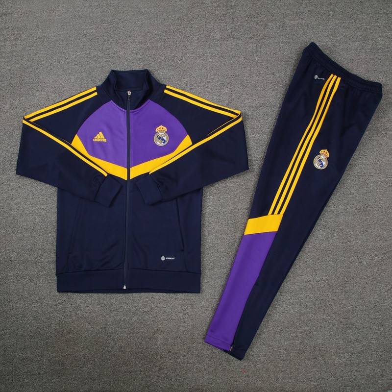 2024 Real Madrid Royal Blue Jacket Training Suit Set Football Team Shirt Sports Fashion