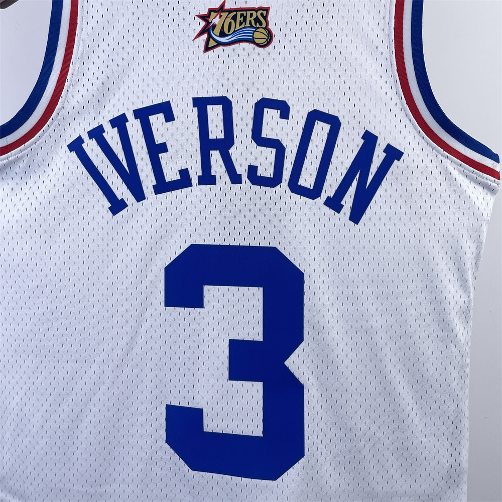 NBA Retro 2003 All-Star White Jersey IVERSON#3 S-XXL