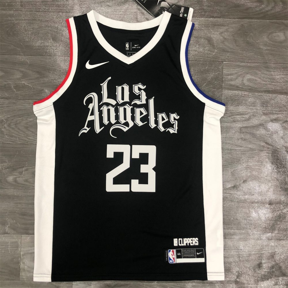 NBA Los Angeles Clippers V-Neck Black Jersey WILLIAMS#23 S-XXL
