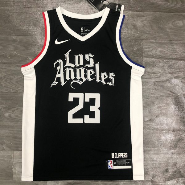 NBA Los Angeles Clippers V-Neck Black Jersey WILLIAMS#23 S-XXL