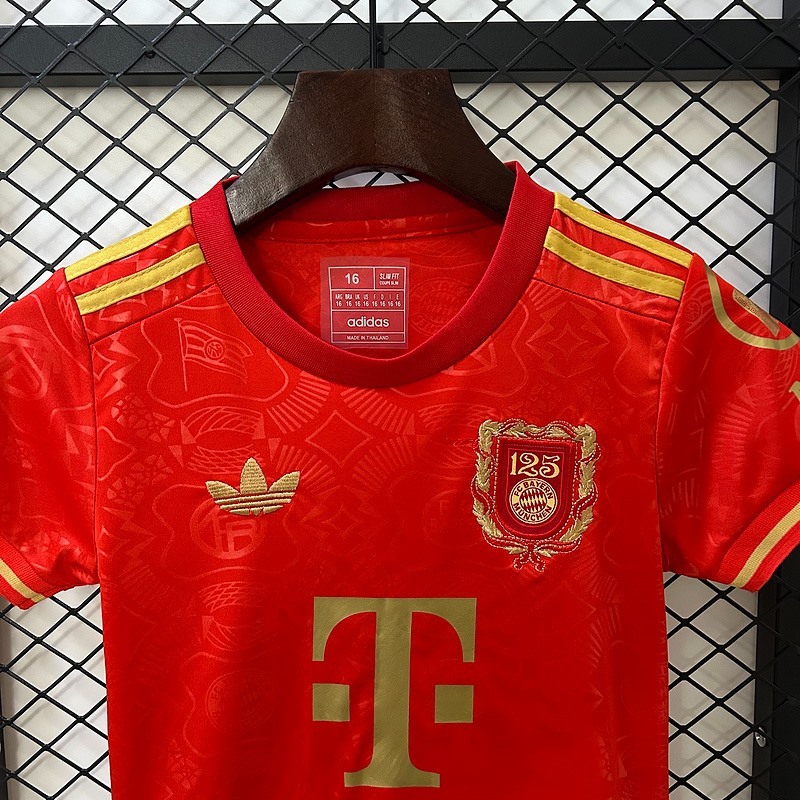 25/26 kids Bayern Munich 125th Anniversary jersey Kid Kits Size 16-28