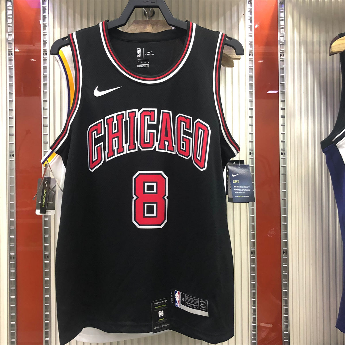 NBA Chicago Bulls Round neck Black Jersey LAVINE#8 S-XXL